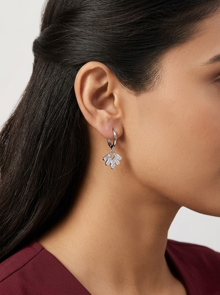 3-Pair Classic Pearl & Crystal Earrings Set for Women