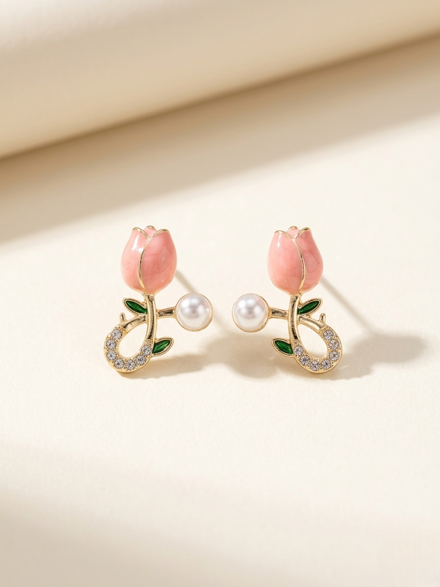 Blush Tulip Earrings