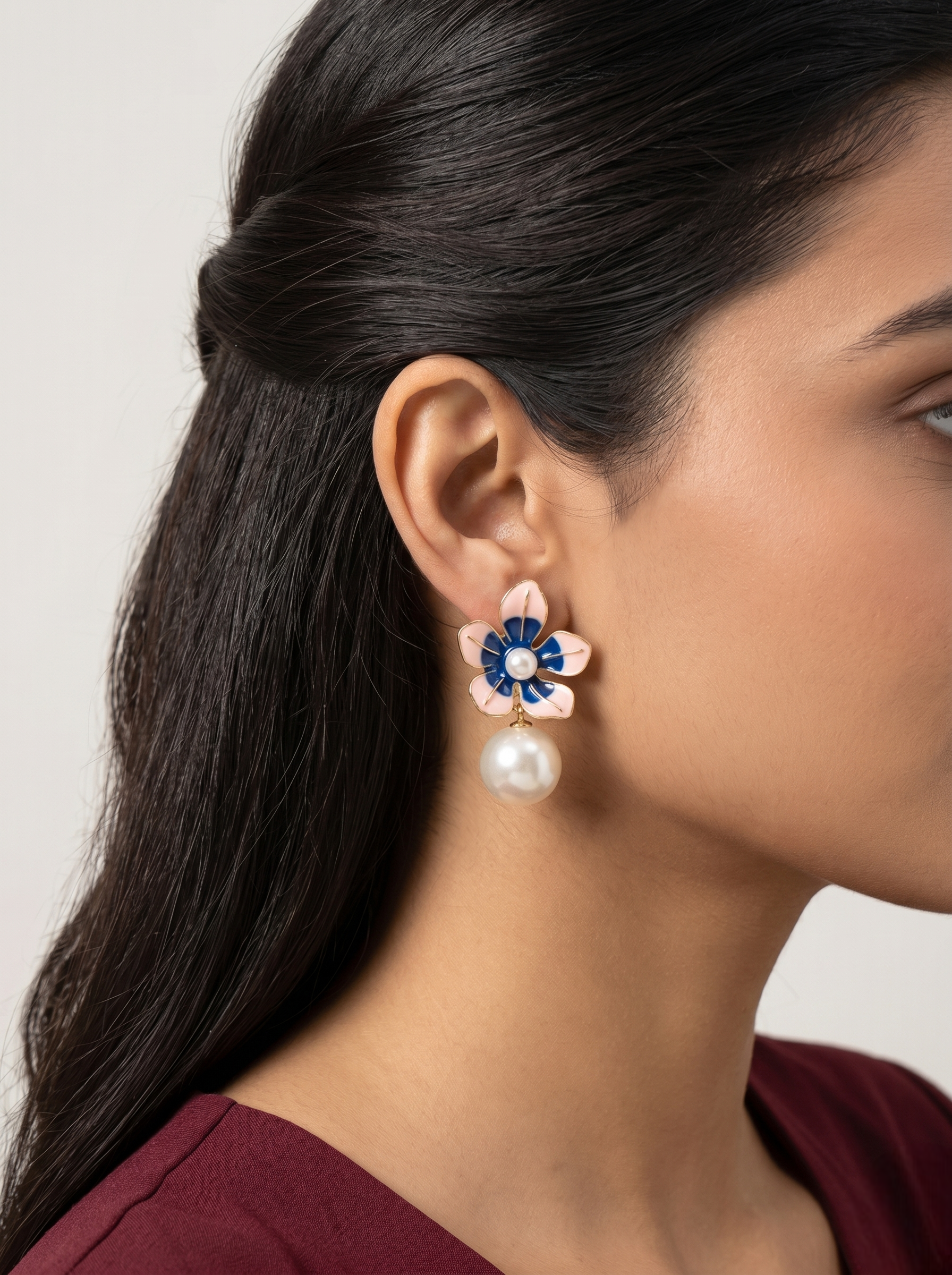 Rosabelle Pearl Flower Earrings