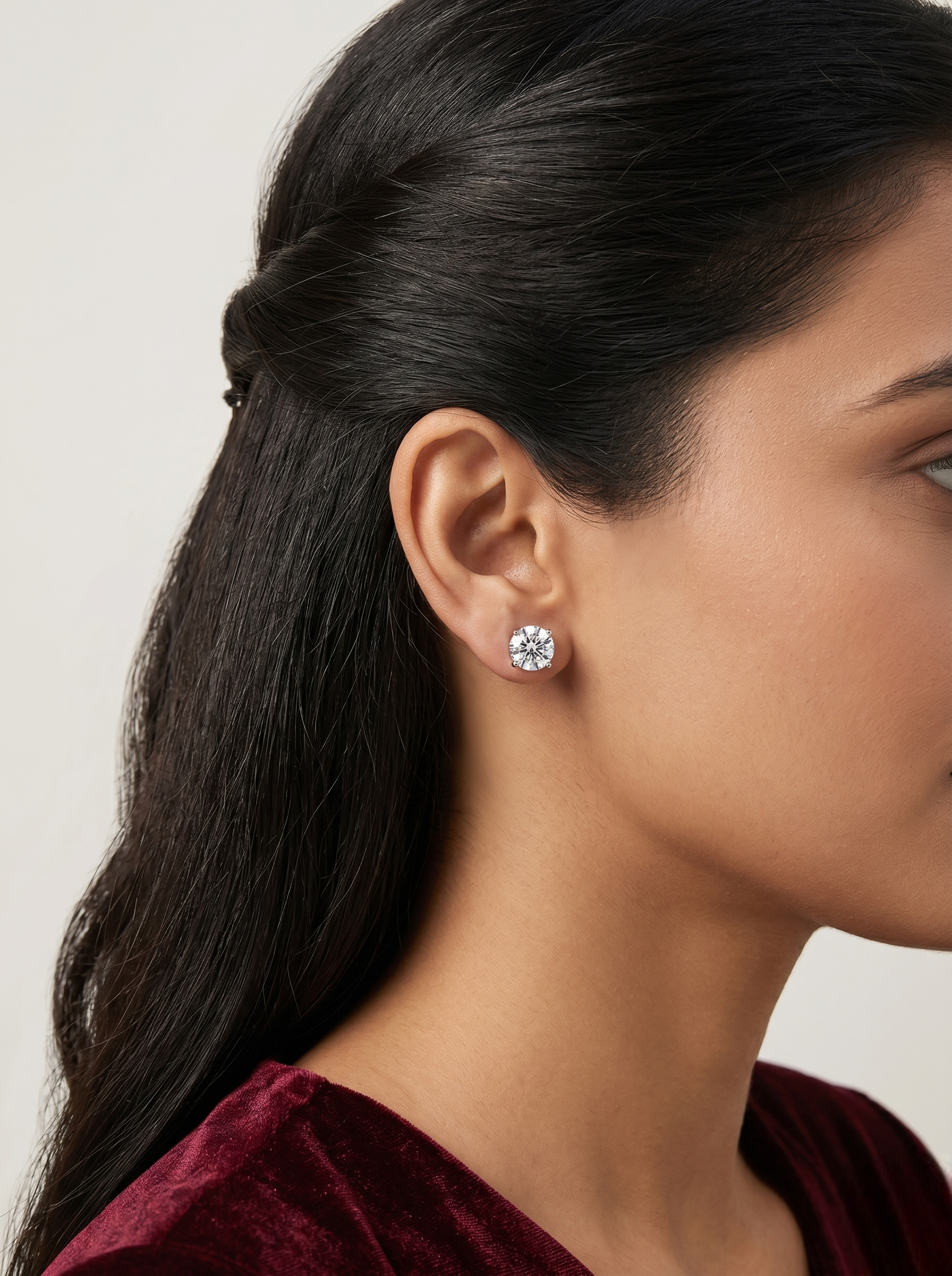3-Pair Classic Pearl & Crystal Earrings Set for Women