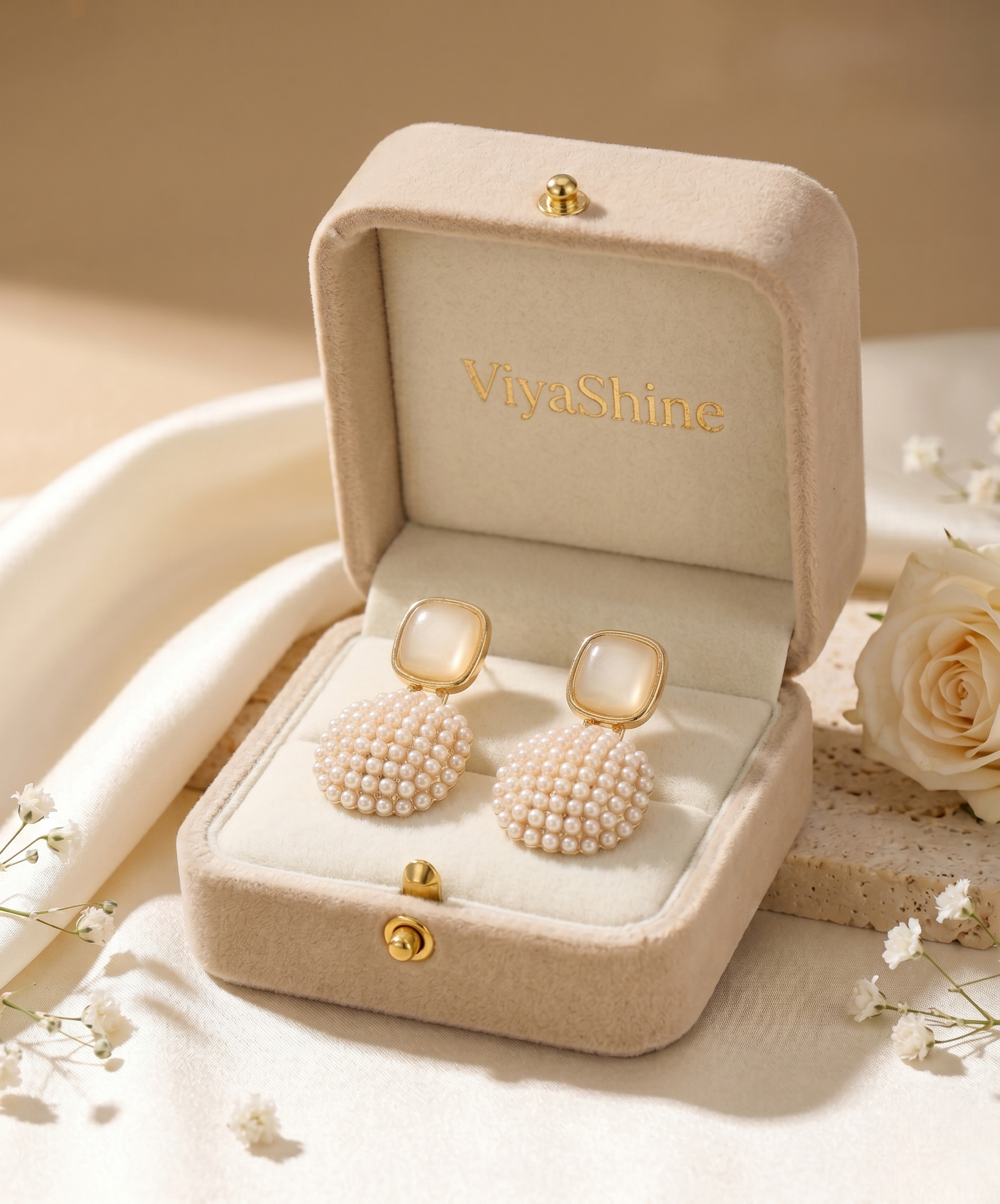 Pearl Harmony Disc Earrings