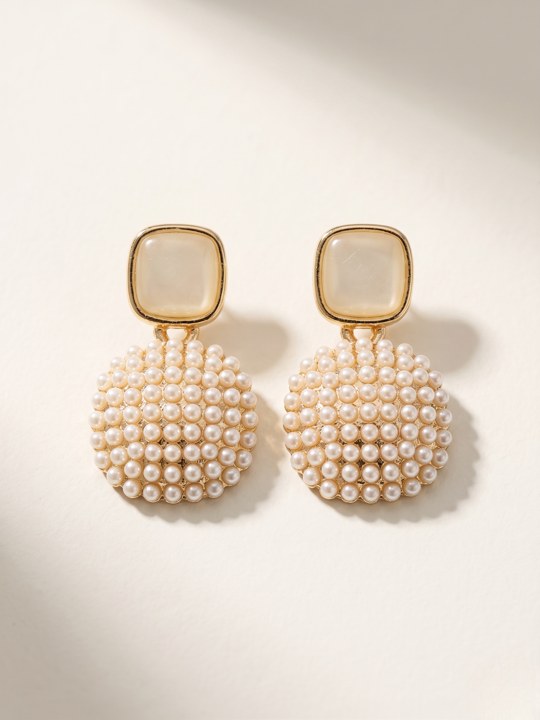 Pearl Harmony Disc Earrings