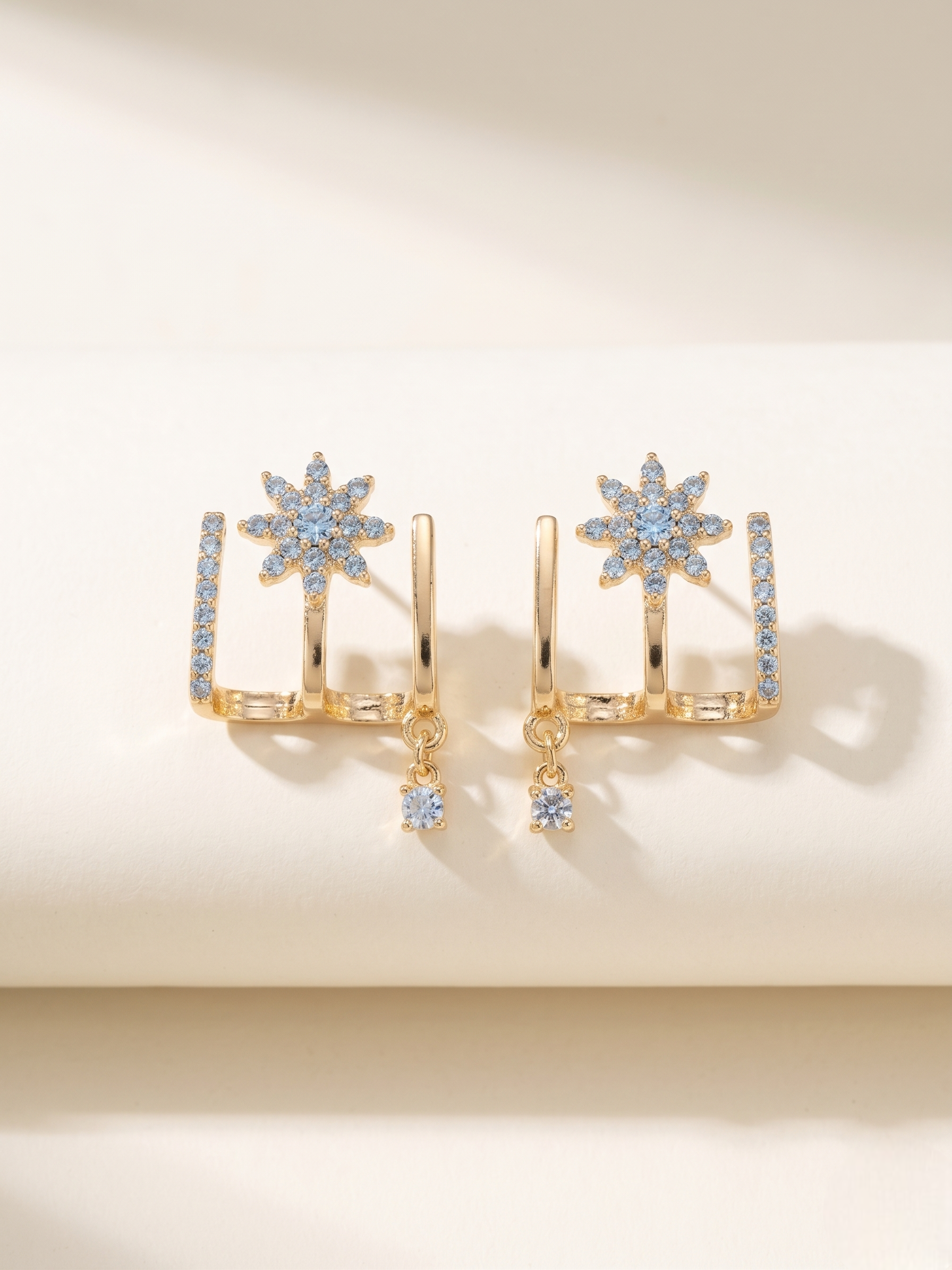 Snowflake Spark Crystal Earrings