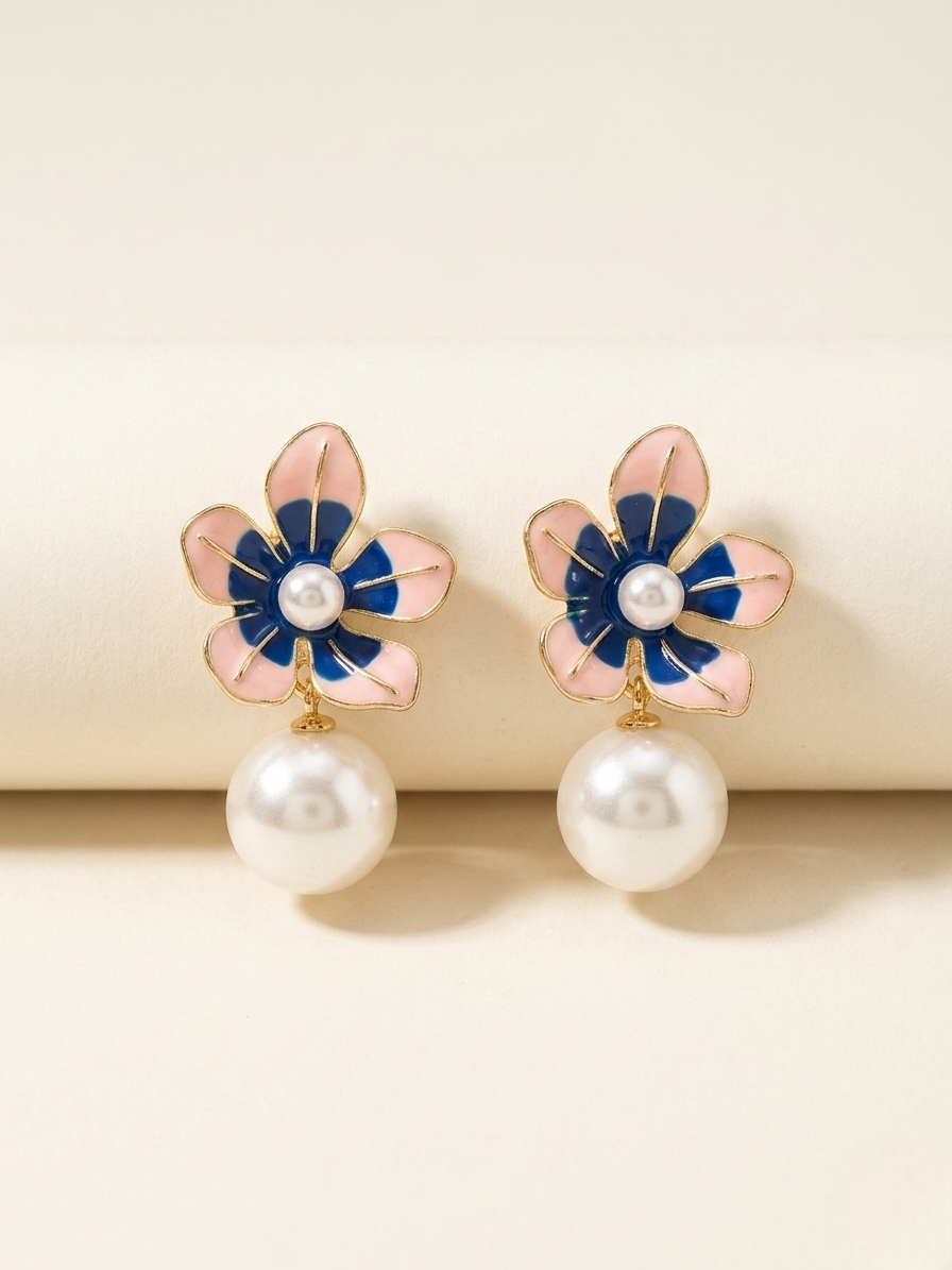 Rosabelle Pearl Flower Earrings